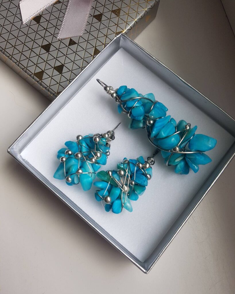 komplet z kamieni naturalnych